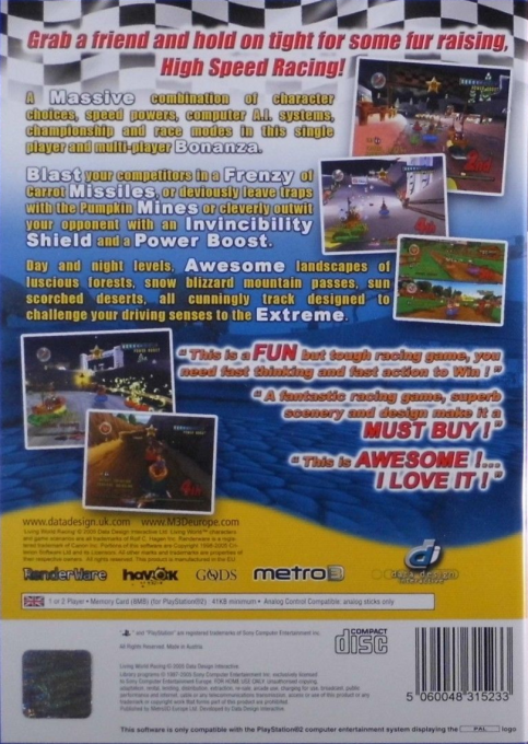Living World Racing — Box back