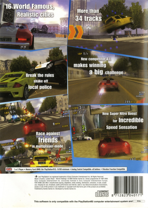London Racer : World Challenge — Box back