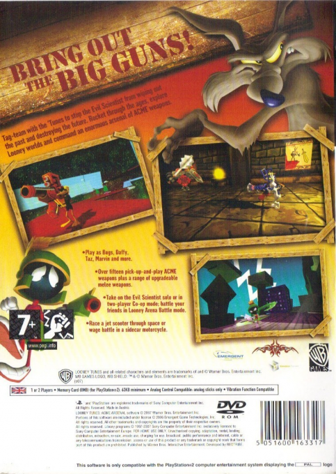 Looney Tunes : Acme Arsenal — Box back
