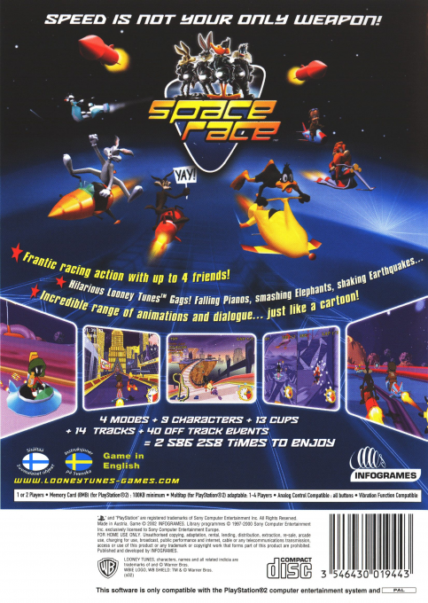 Looney Tunes : Space Race — Box back