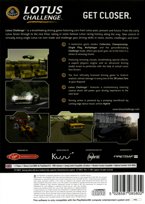 Lotus Challenge — Box back