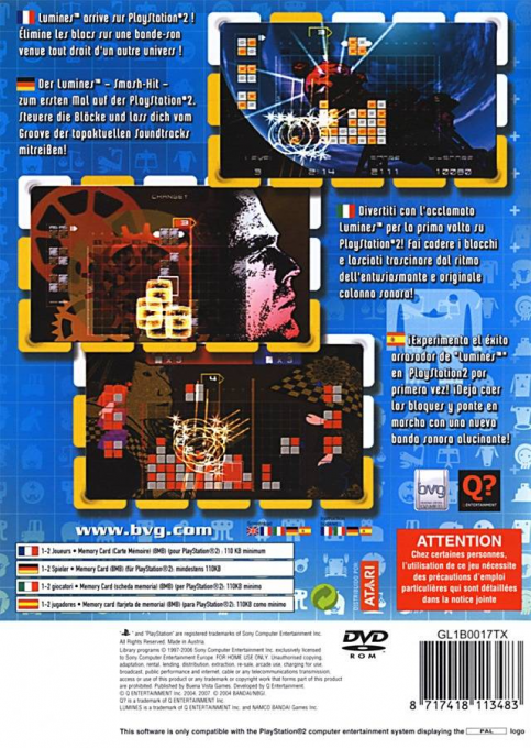 Lumines Plus — Box back