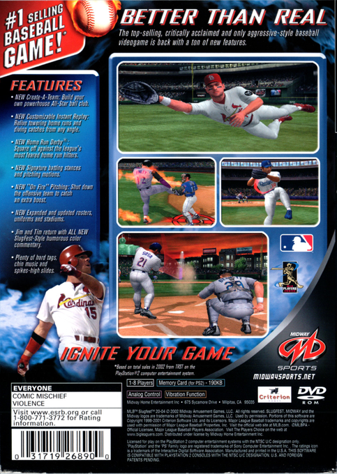 MLB SlugFest 20-04 — Box back
