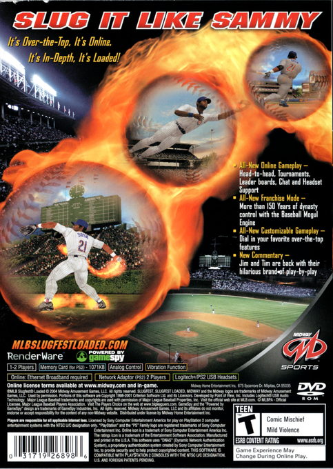 MLB SlugFest : Loaded — Box back