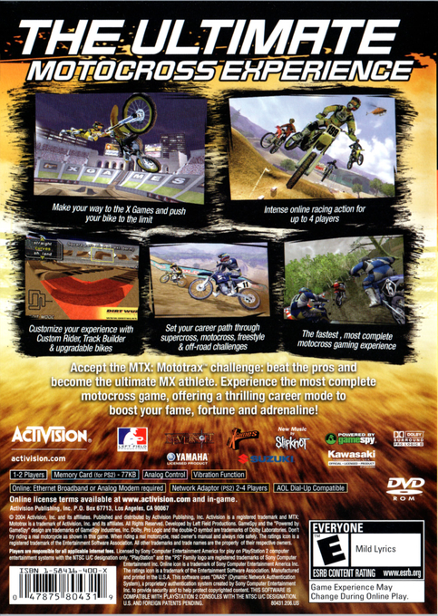 MTX Mototrax — Box back
