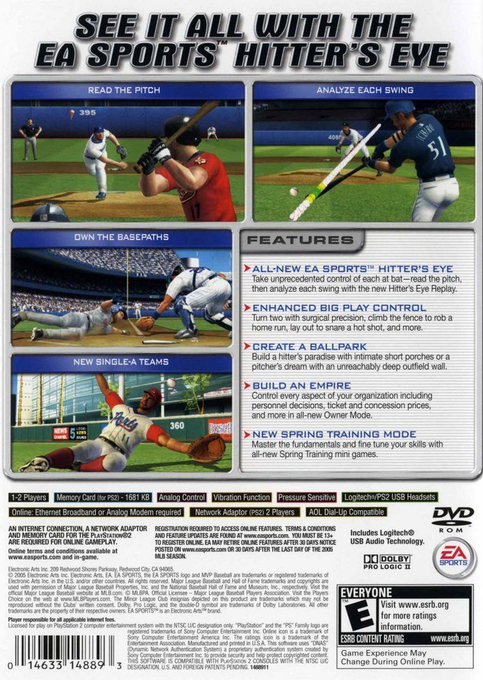 MVP Baseball 2005 — Box back