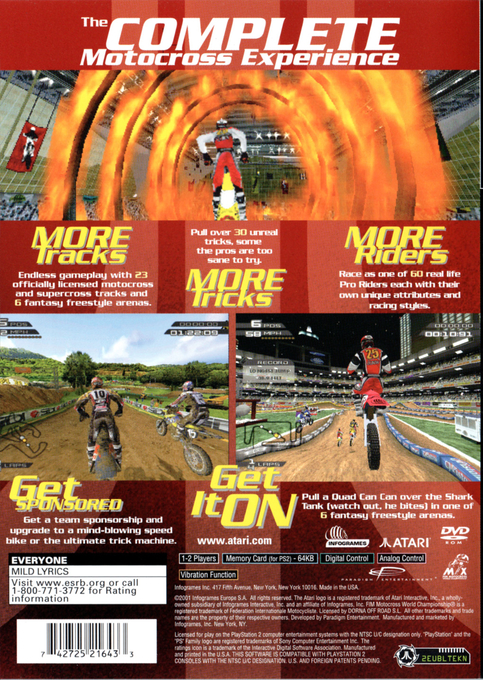 MX Rider — Box back