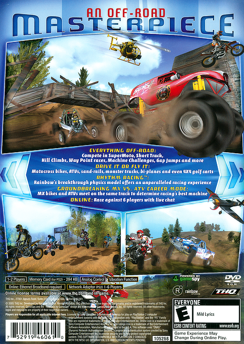 MX vs. ATV Unleashed — Box back
