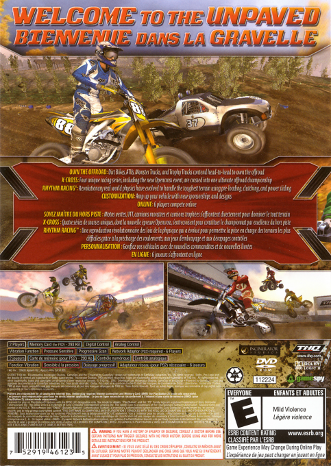 MX vs. ATV Untamed — Box back