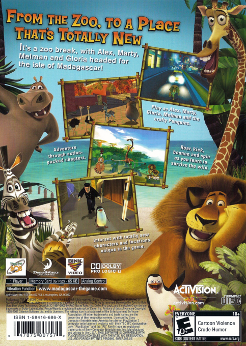 Madagascar — Box back