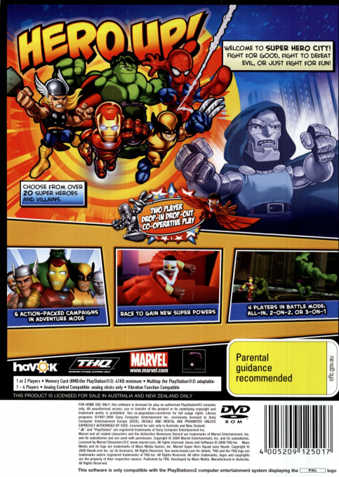 Marvel Super Hero Squad — Box back