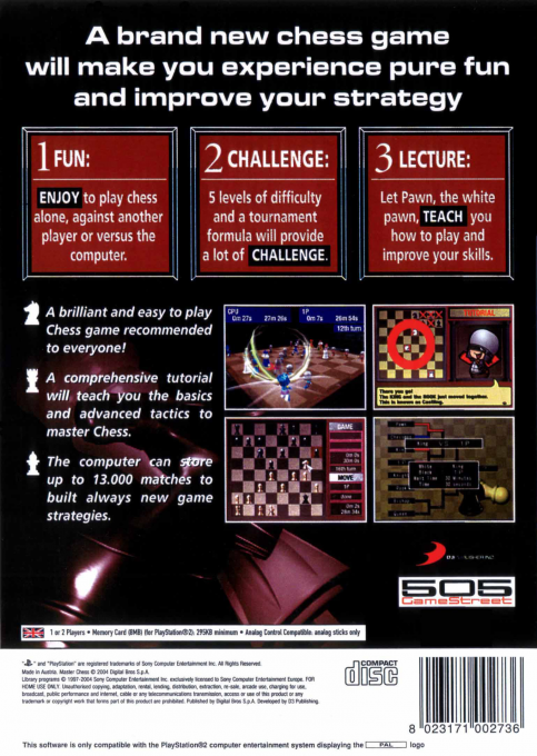 Master Chess — Box back