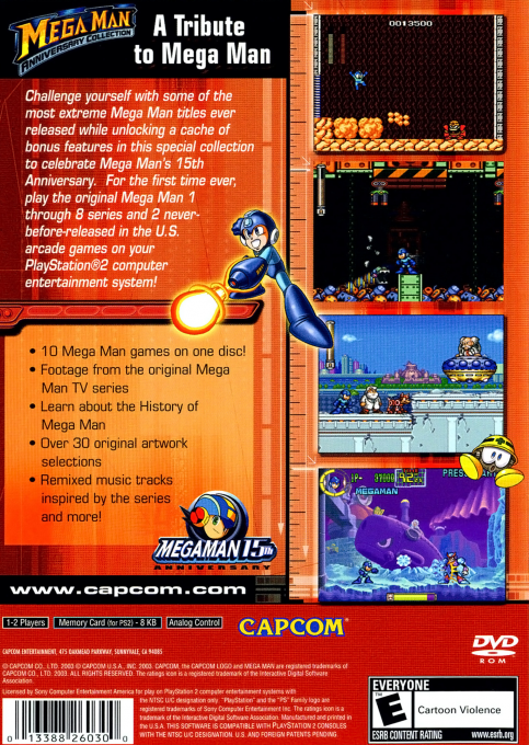 Mega Man Anniversary Collection — Box back