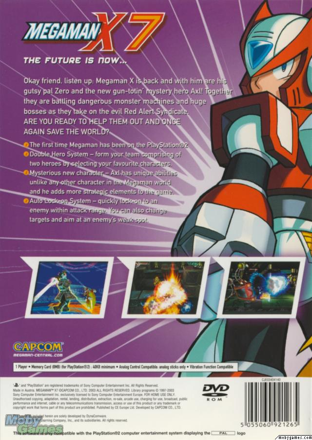 Mega Man X7 — Box back