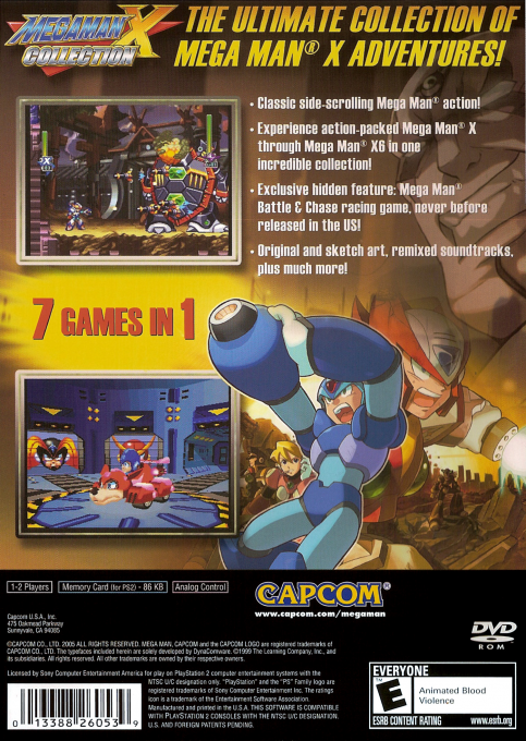 Mega Man X Collection — Box back