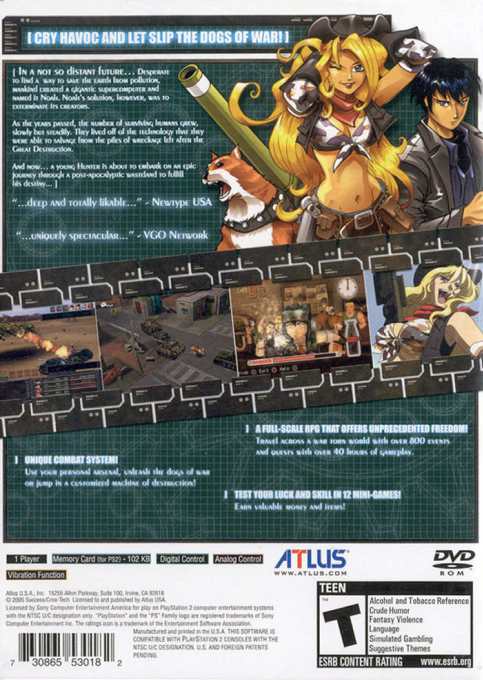 Metal Saga — Box back