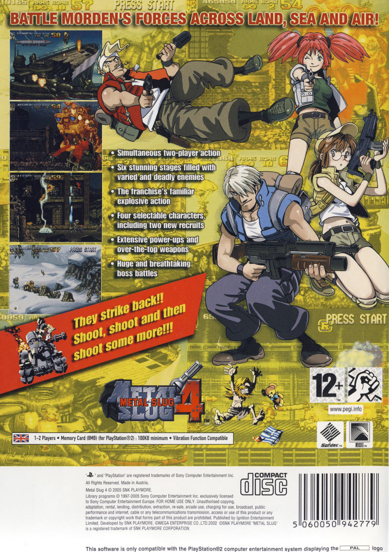 Metal Slug 4 — Box back