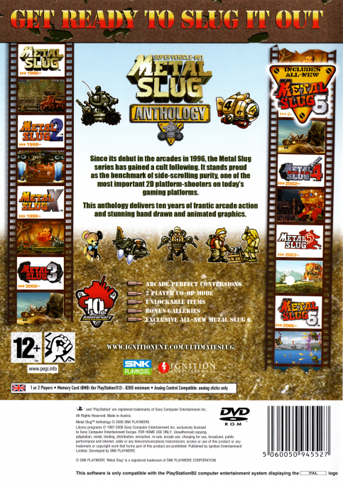 Metal Slug Anthology — Box back
