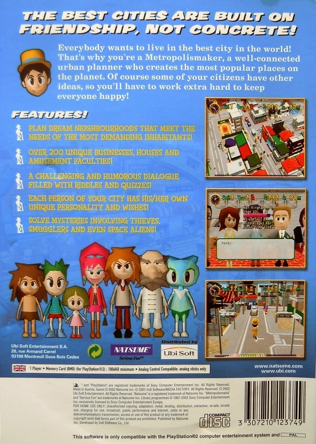 Metropolismania — Box back