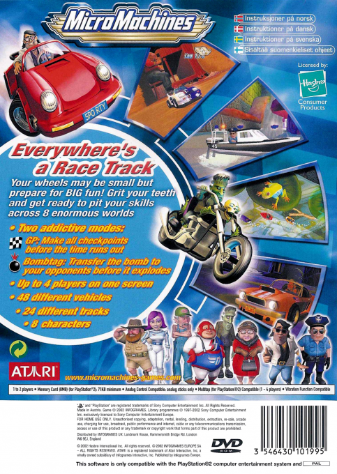 Micro Machines — Box back