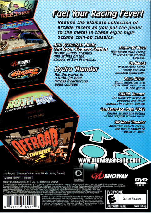 Midway Arcade Treasures 3 — Box back