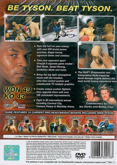 Mike Tyson Heavyweight Boxing — Box back