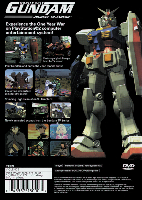 Mobile Suit Gundam : Journey to Jaburo — Box back