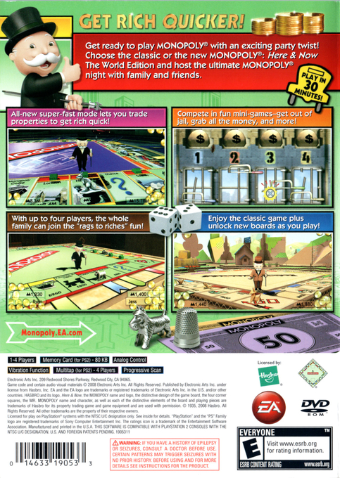 Monopoly — Box back