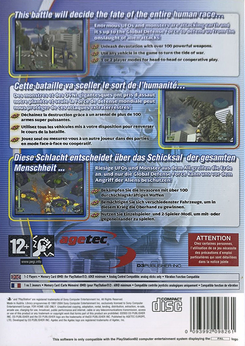 Monster Attack — Box back