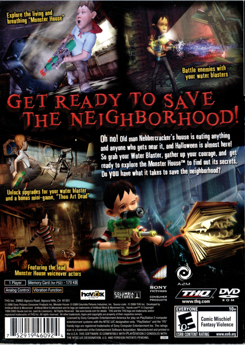 Monster House — Box back