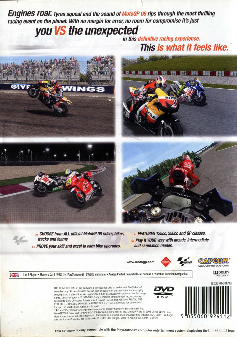 MotoGP 08 — Box back