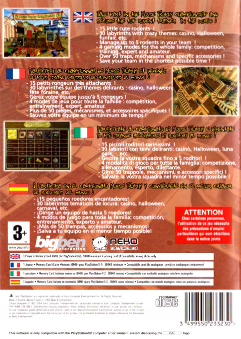 Mouse Trophy — Box back