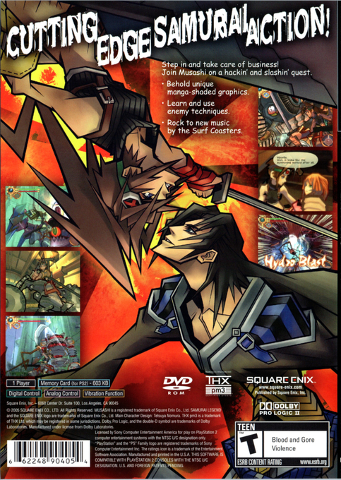 Musashi : Samurai Legend — Box back