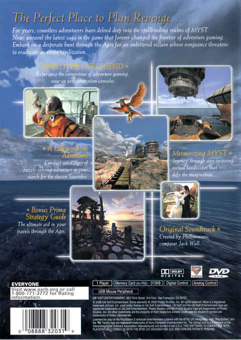 Myst III : Exile — Box back