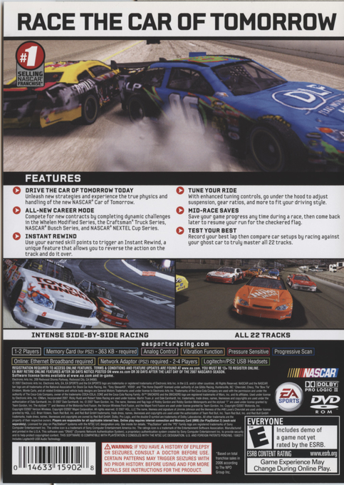 NASCAR 08 — Box back