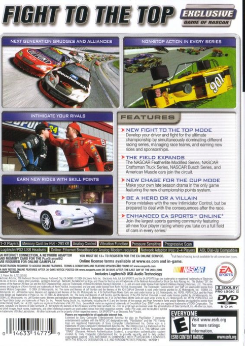 NASCAR 2005 : Chase for the Cup — Box back