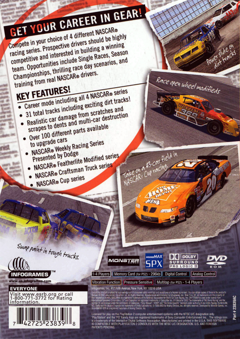 NASCAR : Dirt to Daytona — Box back