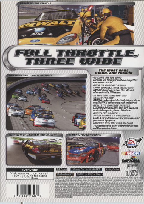 NASCAR Thunder 2002 — Box back