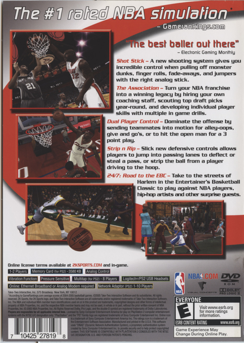 NBA 06 — Box back