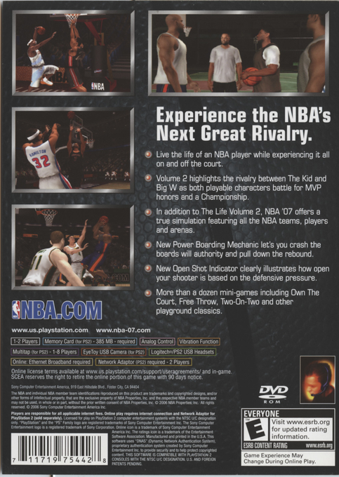 NBA 07 — Box back