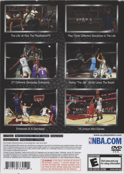 NBA 09 : The Inside — Box back