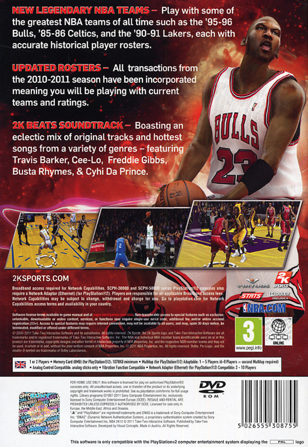 NBA 2K12 — Box back