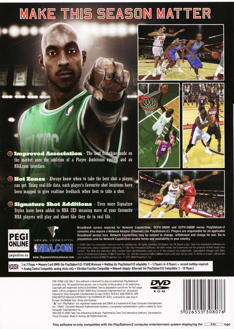 NBA 2K9 — Box back