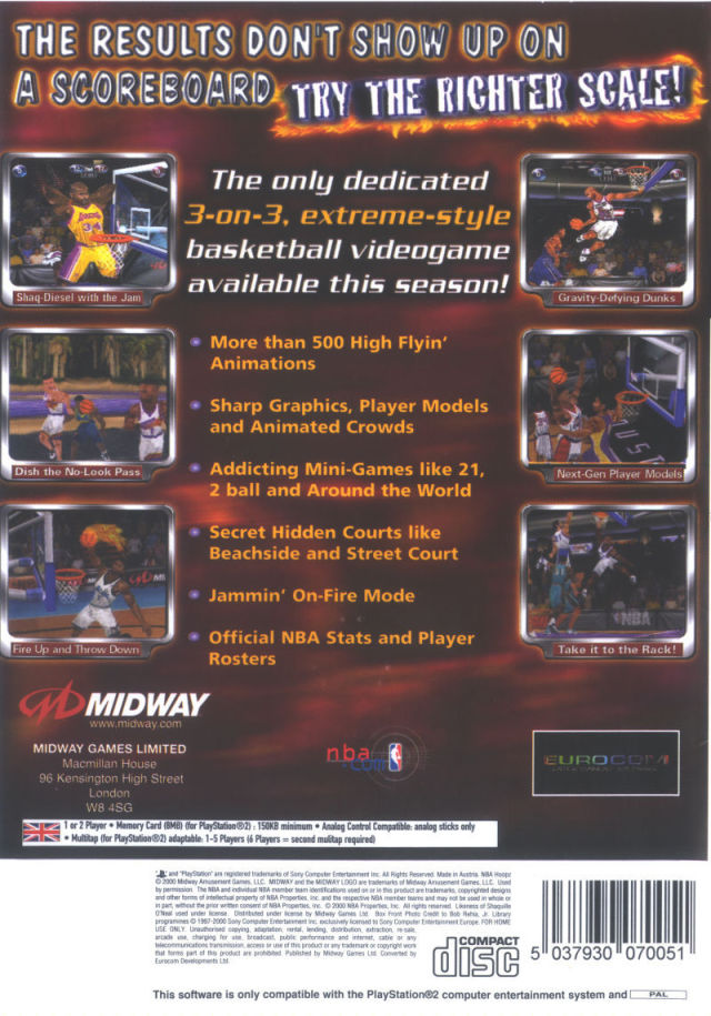 NBA Hoopz — Box back
