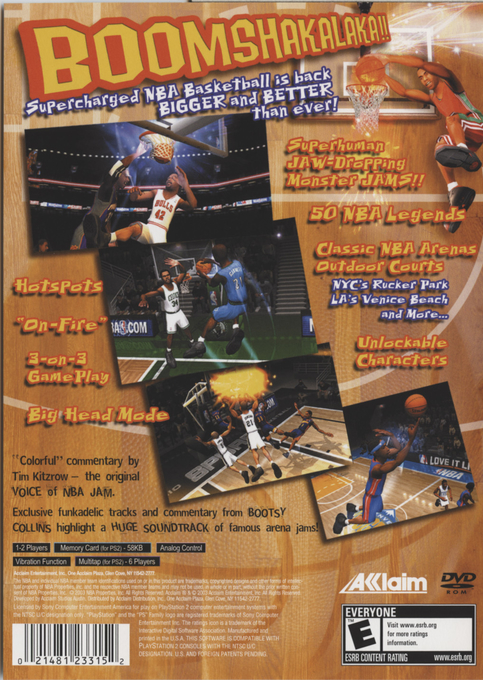 NBA Jam — Box back