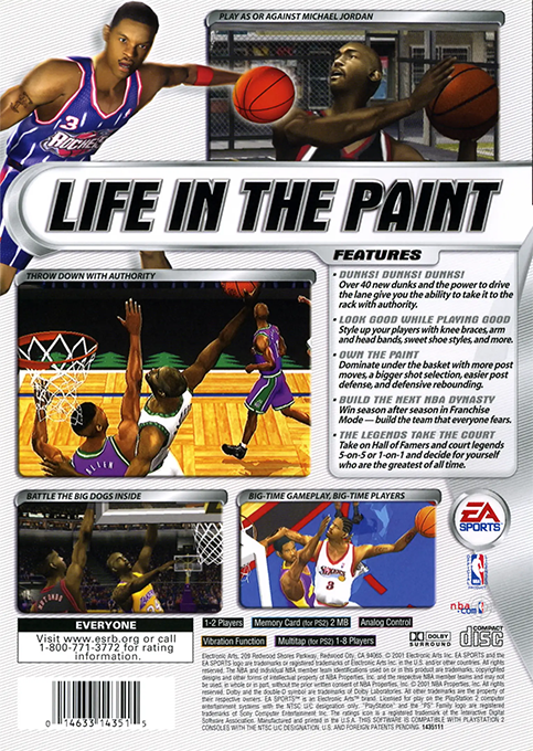 NBA Live 2002 — Box back