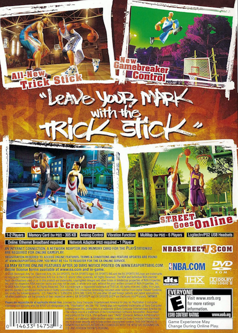 NBA Street V3 — Box back