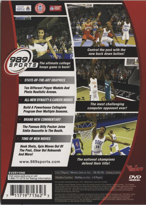 NCAA Final Four 2002 — Box back