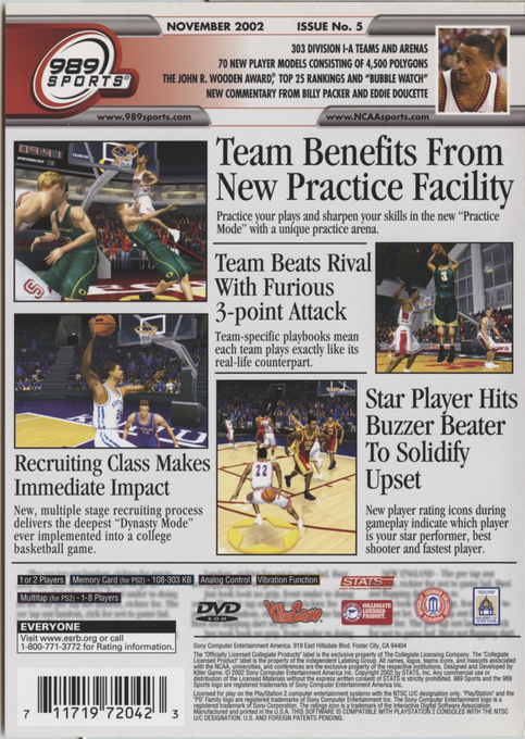 NCAA Final Four 2003 — Box back