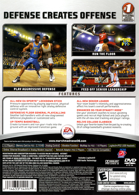 NCAA March Madness 06 — Box back